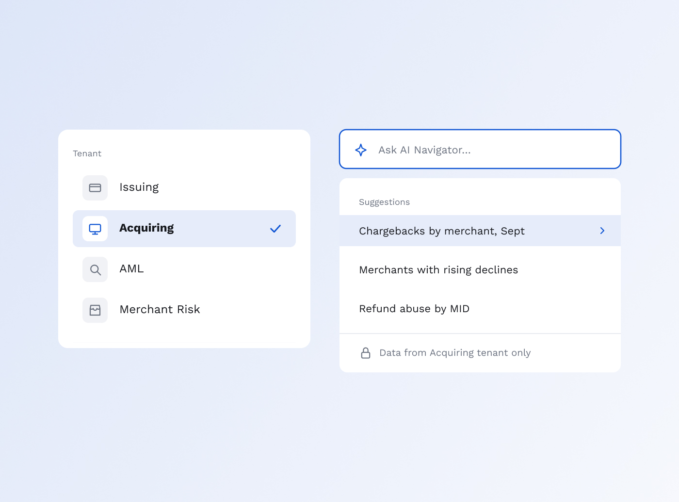 AI Navigator across tenant types